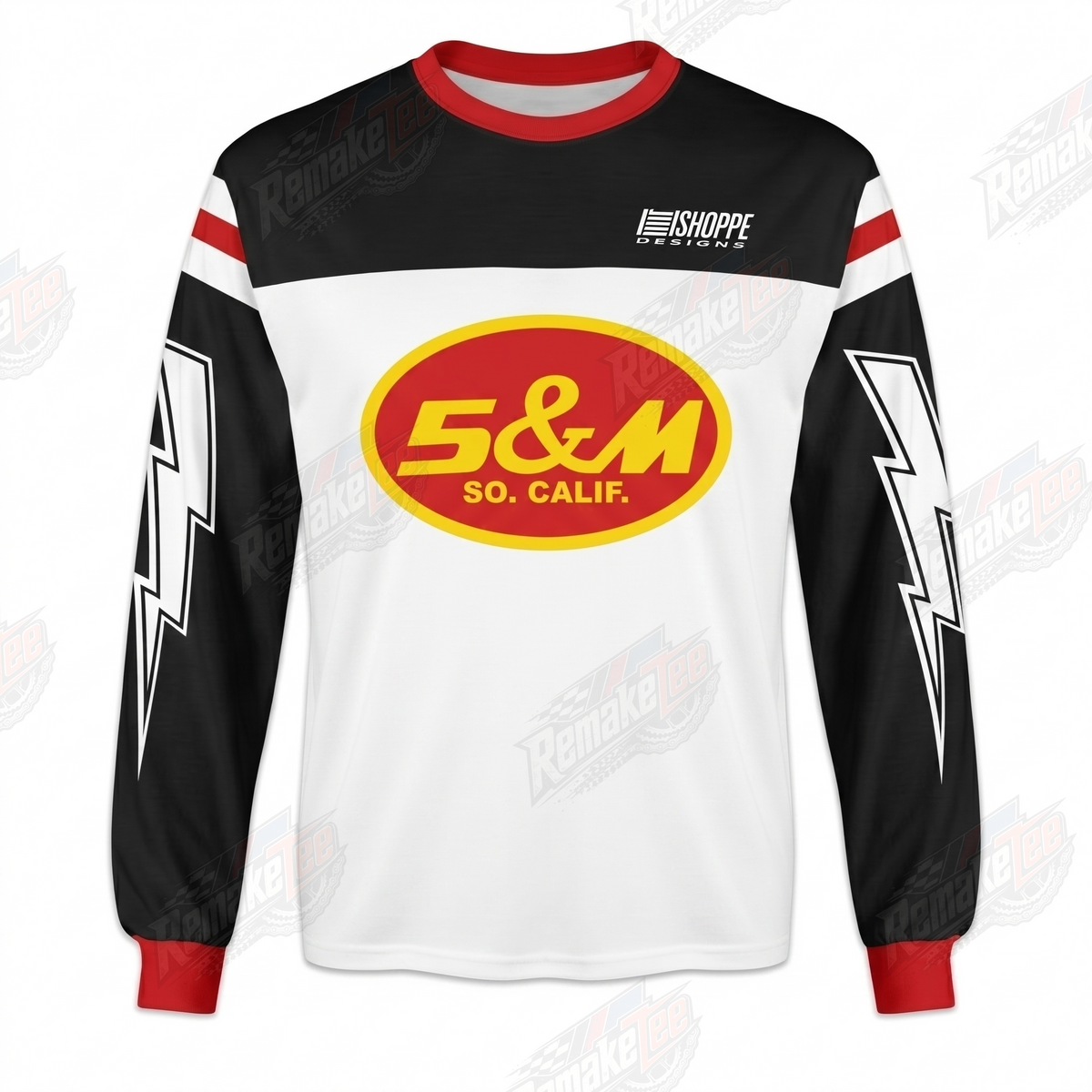 S&M So. Calif Red Oval vintage BMX racing jersey - product view