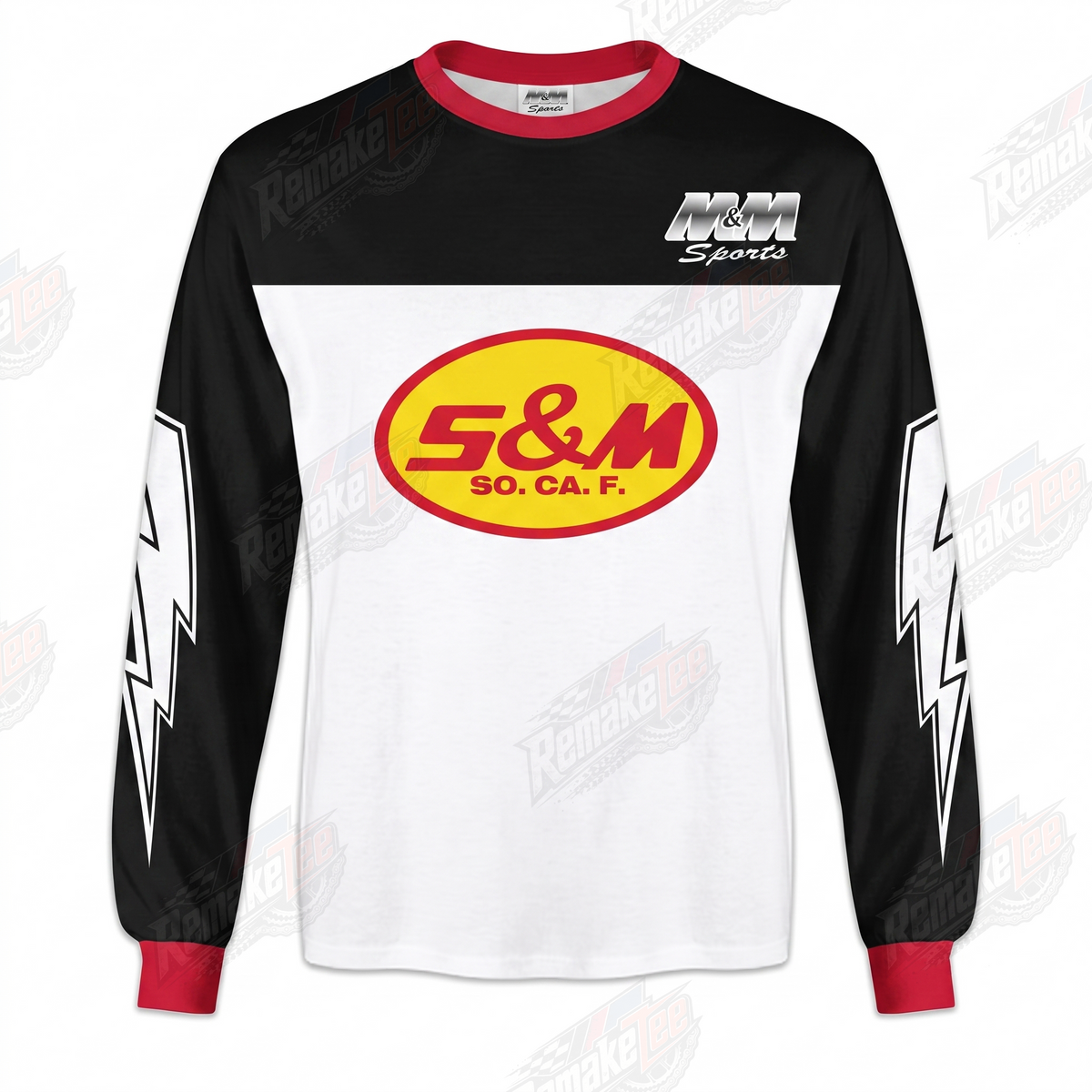S&M So. Calif Yellow Oval vintage BMX racing jersey - product view