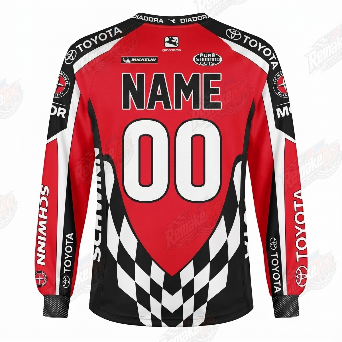 Schwinn Toyota RAV4 vintage BMX racing jersey design #1237 - alternate product view