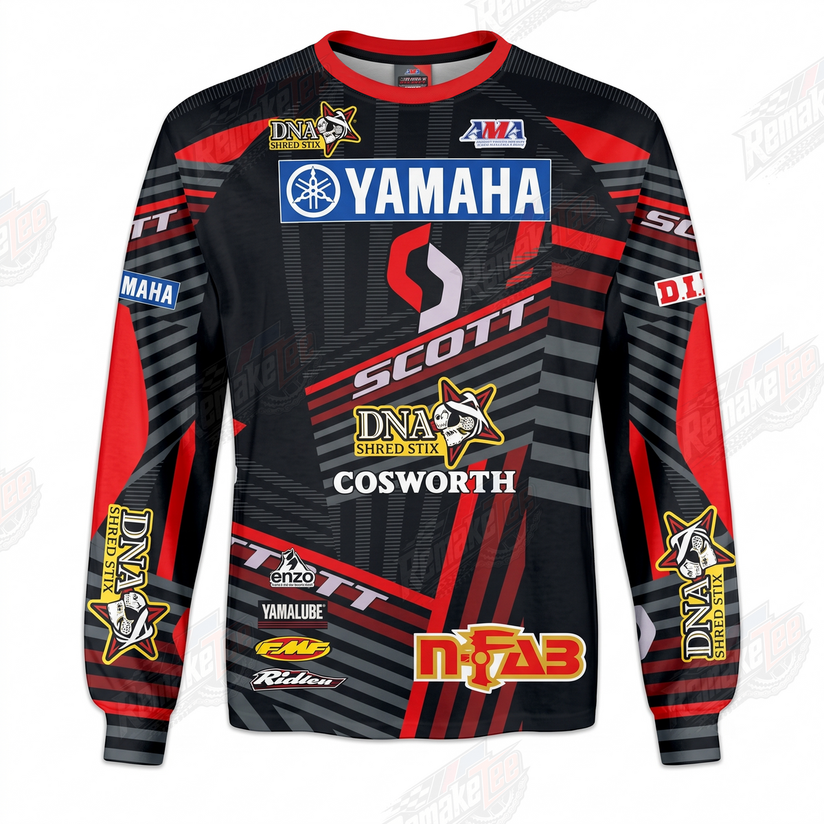 Scott Yamaha DNA Shred Stix Cosworth vintage VMX racing jersey - product view