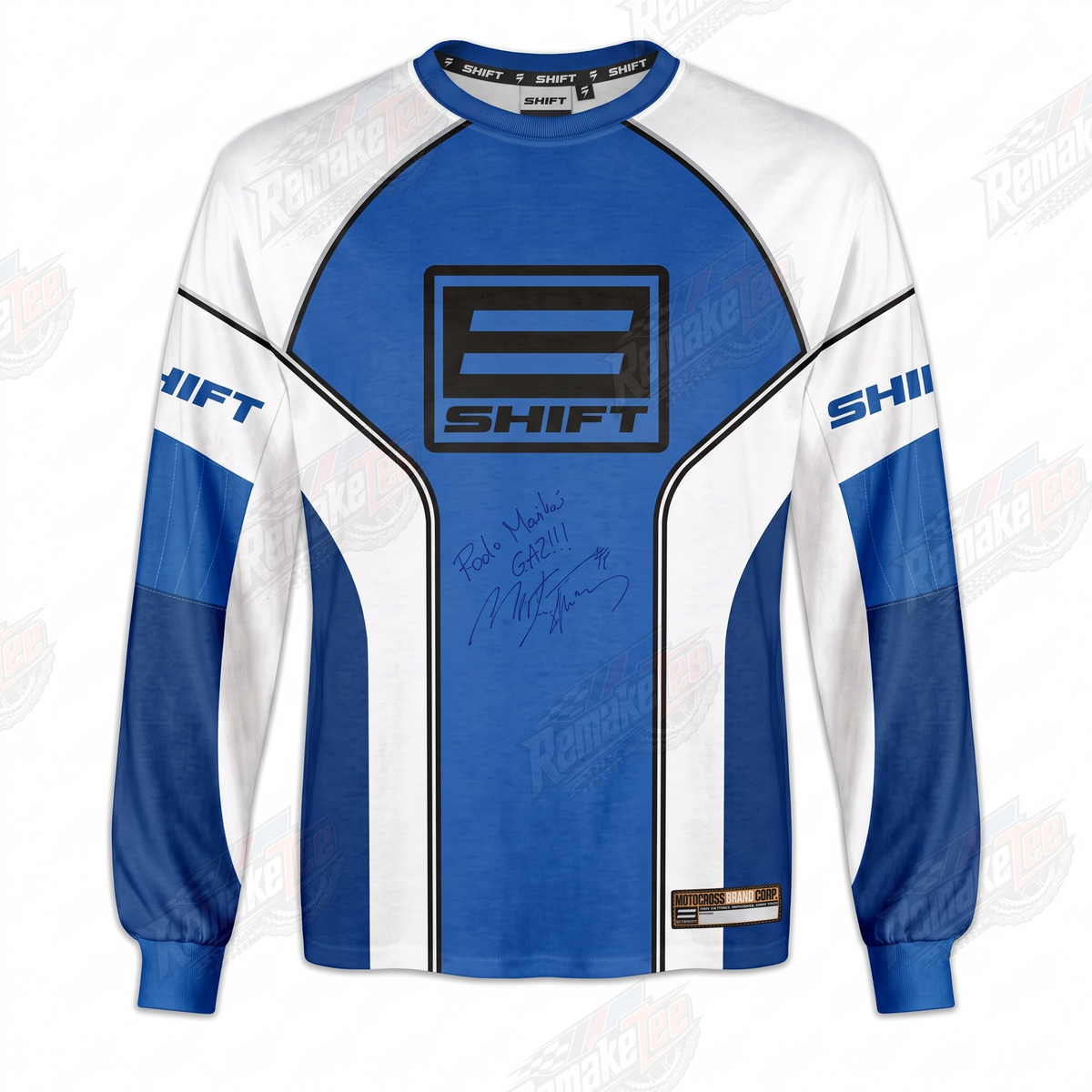 Shift Blue White Racing vintage VMX racing jersey - product view