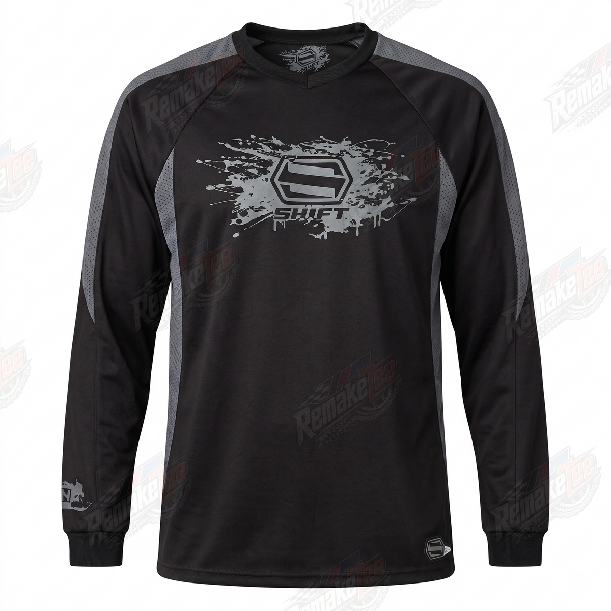 Shift Racing Black Gray vintage VMX racing jersey - product view