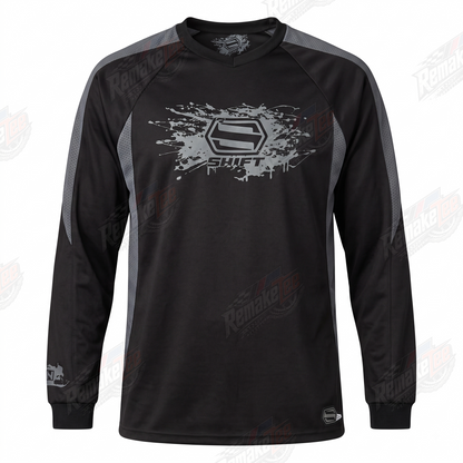 Shift Racing Black Gray vintage VMX racing jersey - product view