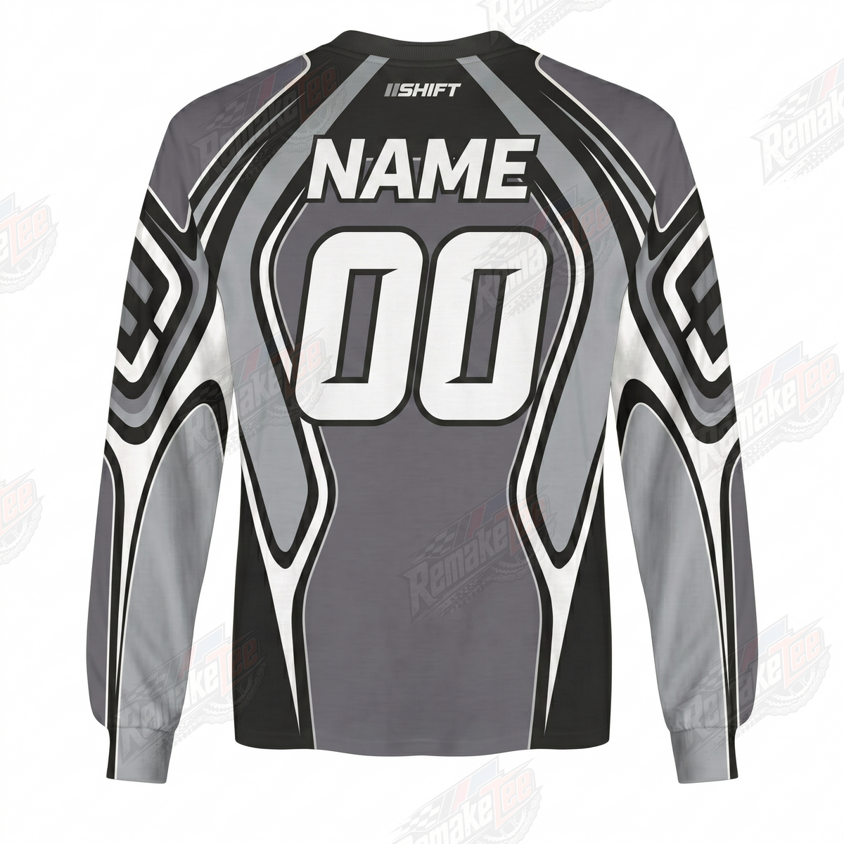 Shift Racing Gray Black #1372 vintage VMX racing jersey - alternate product view