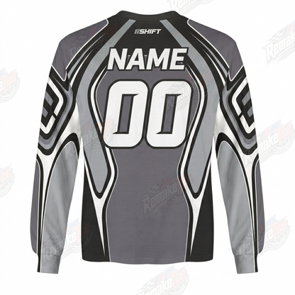 Shift Racing Gray Black #1372 vintage VMX racing jersey - alternate product view