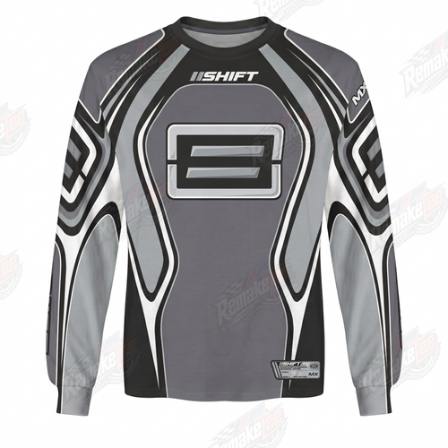Shift Racing Gray Black #1372 vintage VMX racing jersey - product view