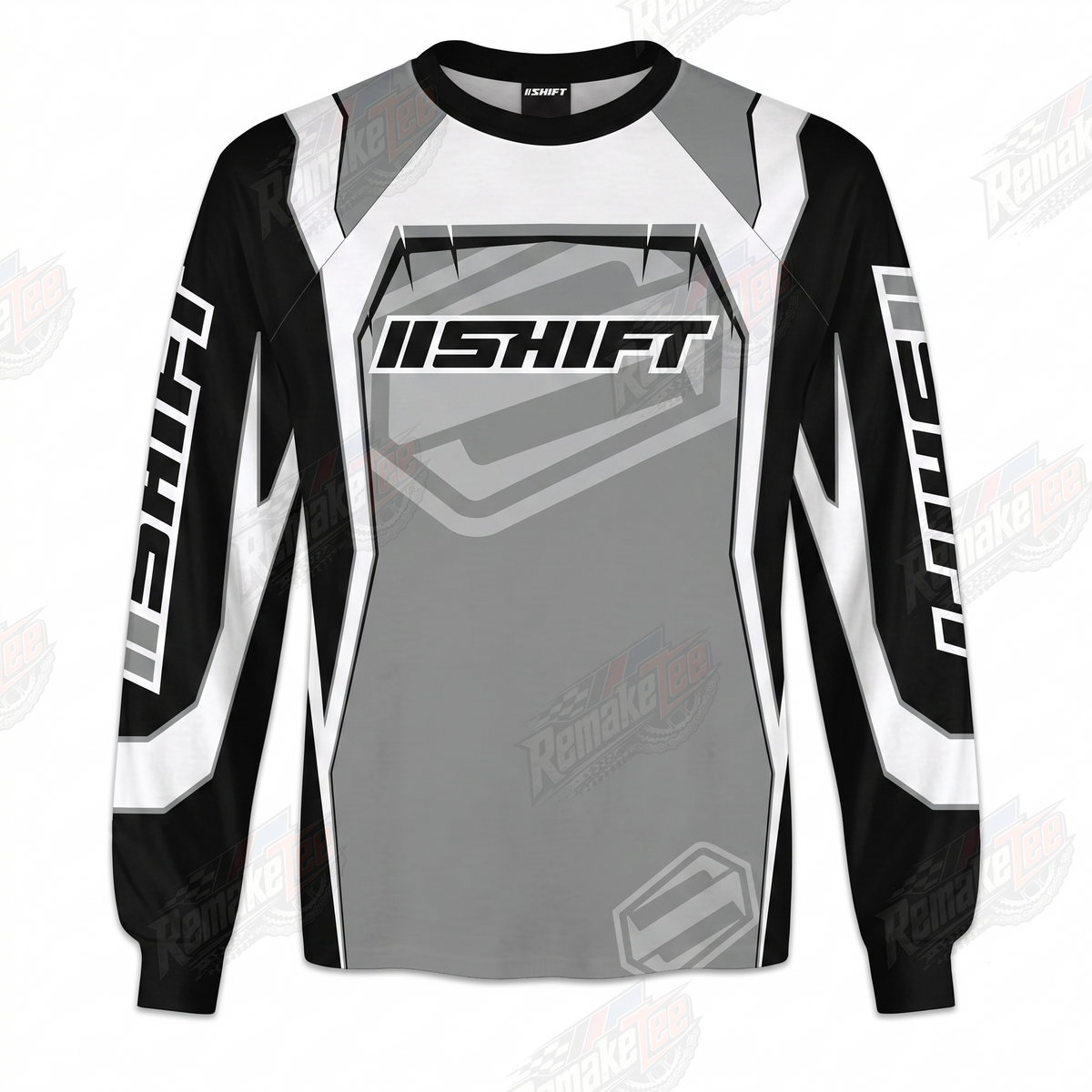 Shift Racing Gray Black #1443 vintage VMX racing jersey - product view