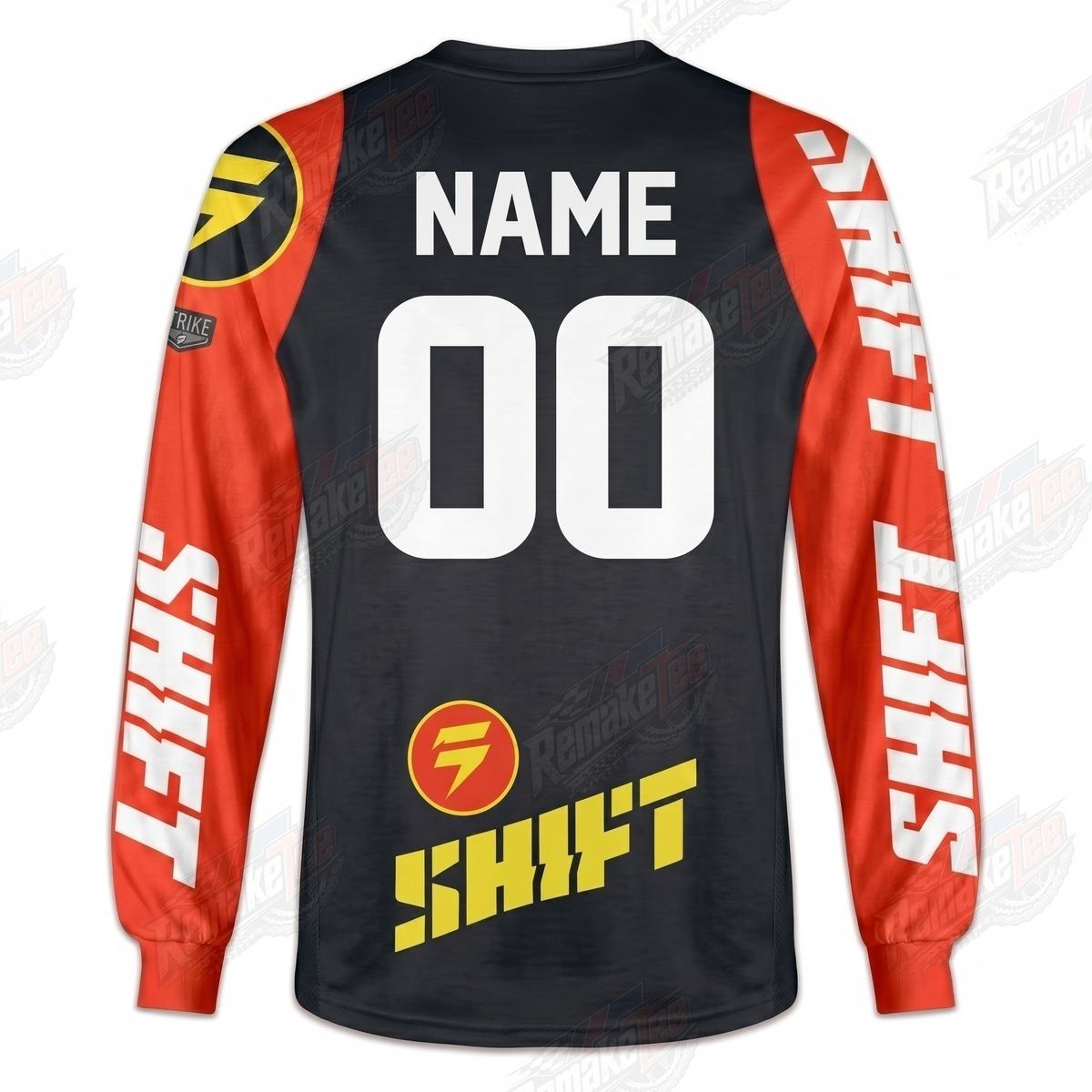 Shift Syndicate MX Black Red vintage BMX racing jersey - alternate product view