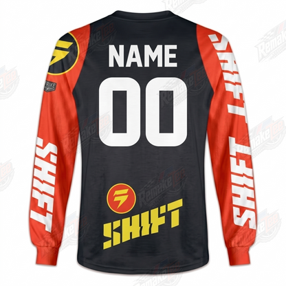 Shift Syndicate MX Black Red vintage BMX racing jersey - alternate product view