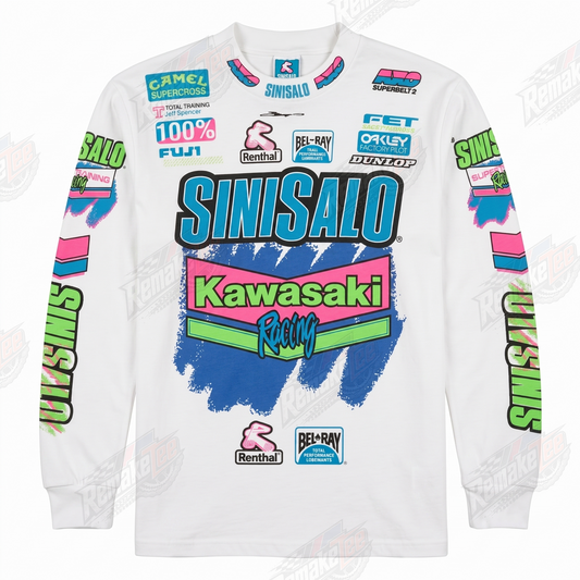 Sinsalo Kawasaki Racing vintage VMX racing jersey - product view