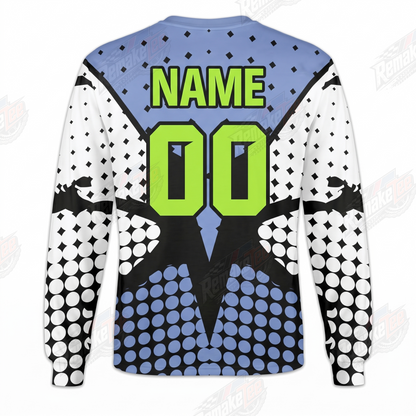 Sponsor EPS10 Blue Black vintage BMX racing jersey - alternate product view