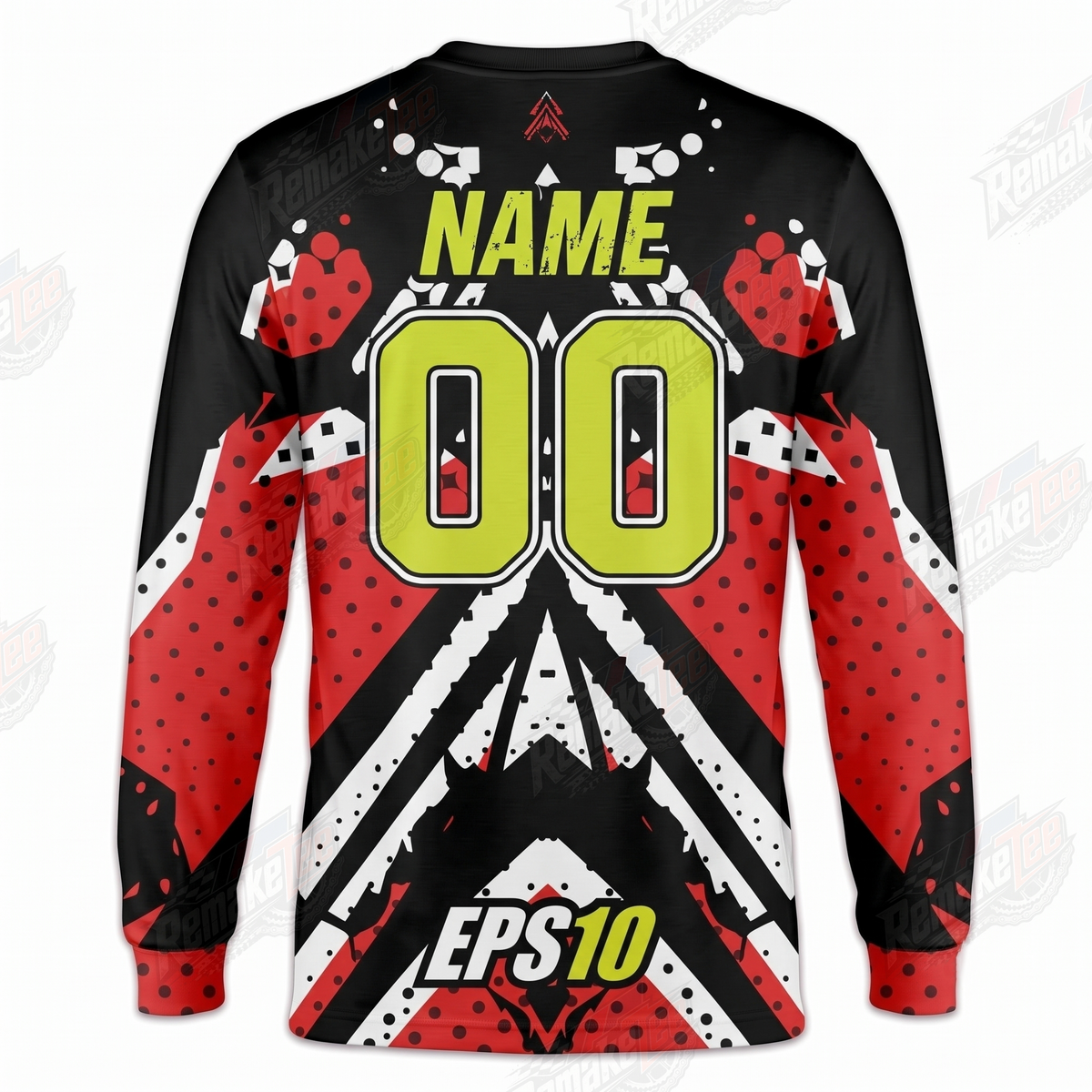 Sponsor EPS10 Red Black vintage BMX racing jersey - alternate product view