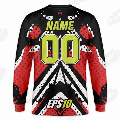 Sponsor EPS10 Red Black vintage BMX racing jersey - alternate product view