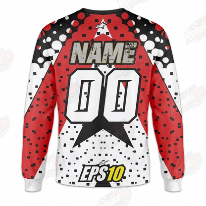 Sponsor EPS10 Track Stars Red vintage BMX racing jersey - alternate product view
