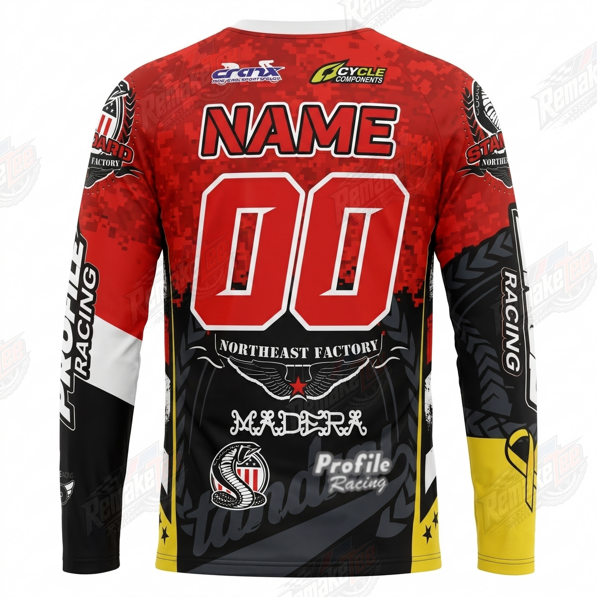 Standard Northeast Factory BMX vintage racing jersey - alternate product view