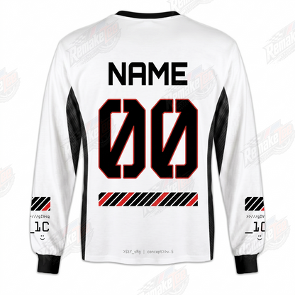 Staystrong Code White Black Red vintage BMX racing jersey - alternate product view