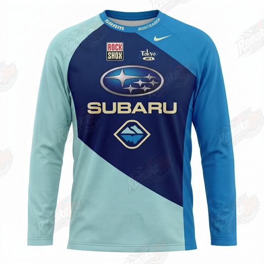 Subaru vintage BMX racing jersey design #1236 - product view