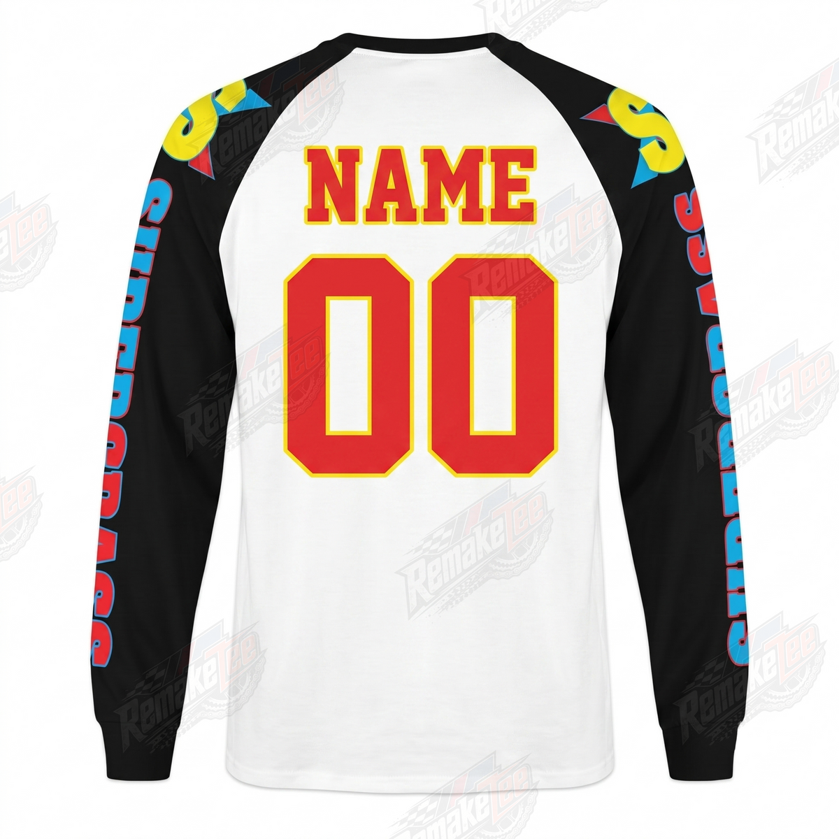 Supercross Retro S White vintage BMX racing jersey - alternate product view