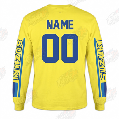 Suzuki Malcolm Smith Yellow Blue vintage VMX racing jersey - alternate product view