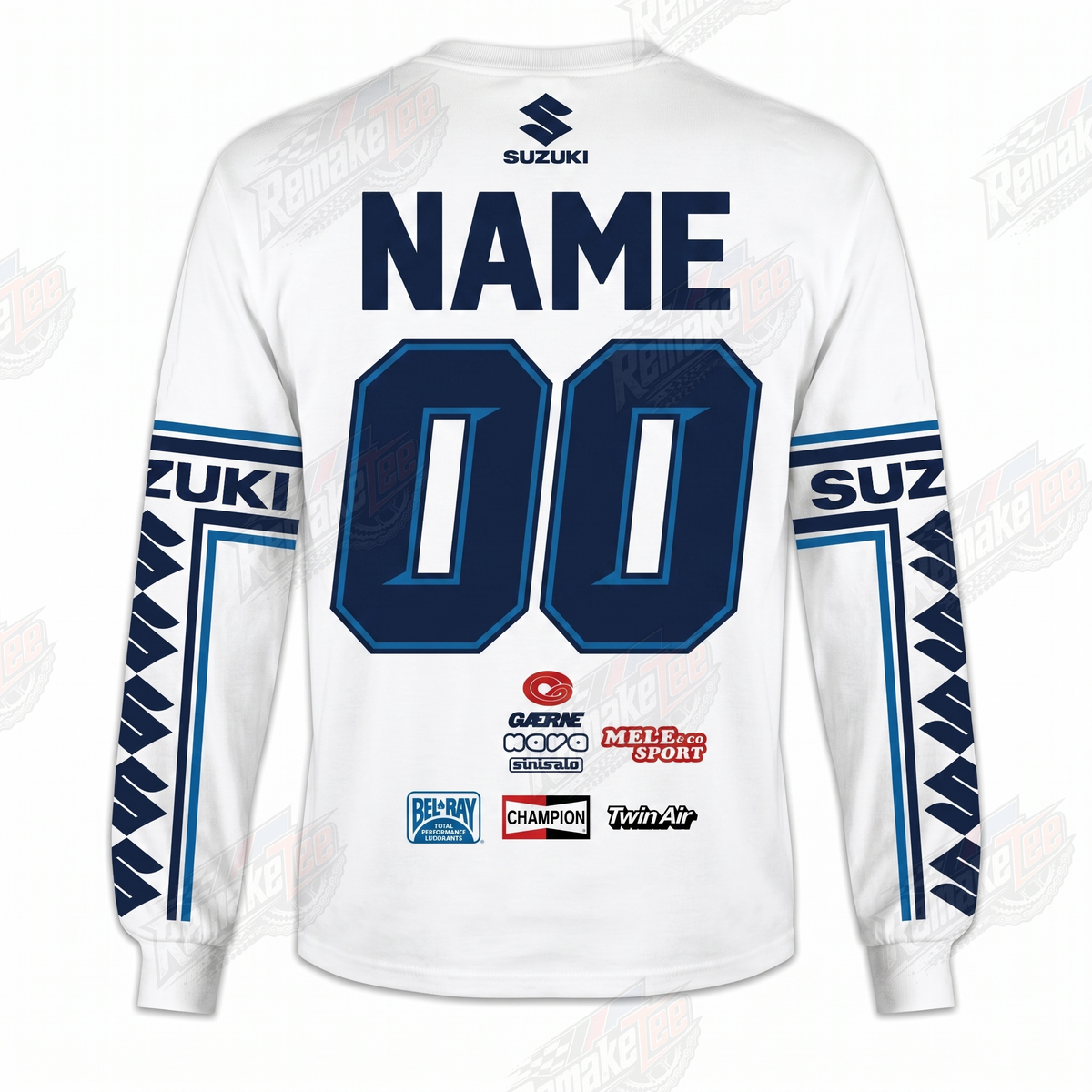 Suzuki White vintage VMX racing jersey - alternate product view