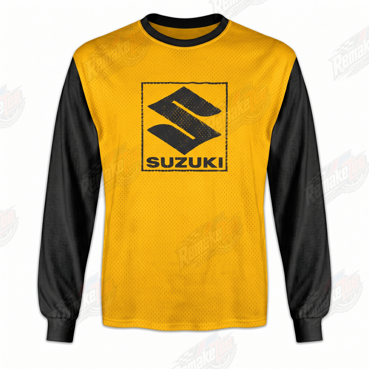 Suzuki Yellow Black Logo vintage VMX racing jersey - front view