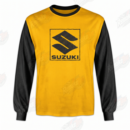 Suzuki Yellow Black Logo vintage VMX racing jersey - front view