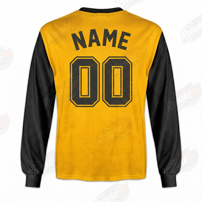 Suzuki Yellow Black Logo vintage VMX racing jersey - back view