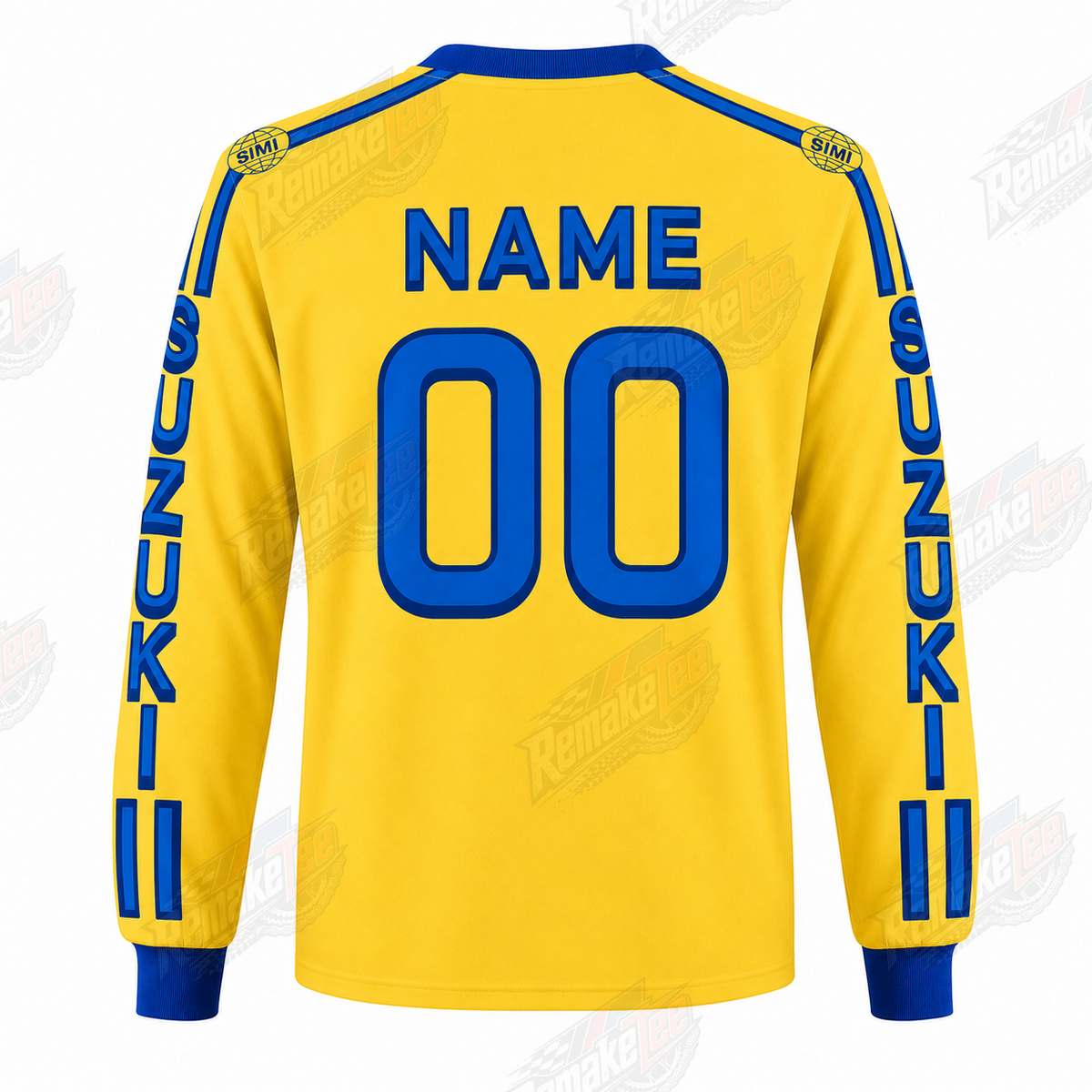 Suzuki Yellow Blue vintage BMX racing jersey - alternate product view
