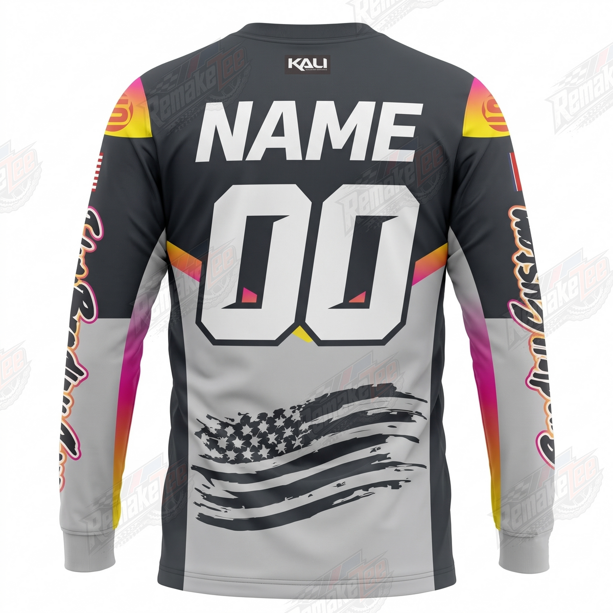 Syndyt State JBC John Bradley Custom Gray vintage BMX racing jersey - alternate product view
