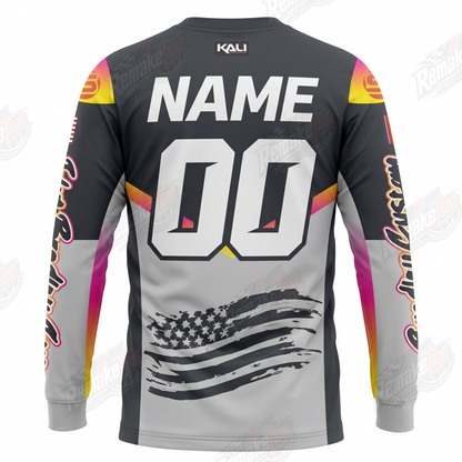 Syndyt State JBC John Bradley Custom Gray vintage BMX racing jersey - alternate product view