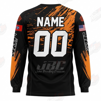 Syndyt State Tennessee Black Orange vintage BMX racing jersey - back product view