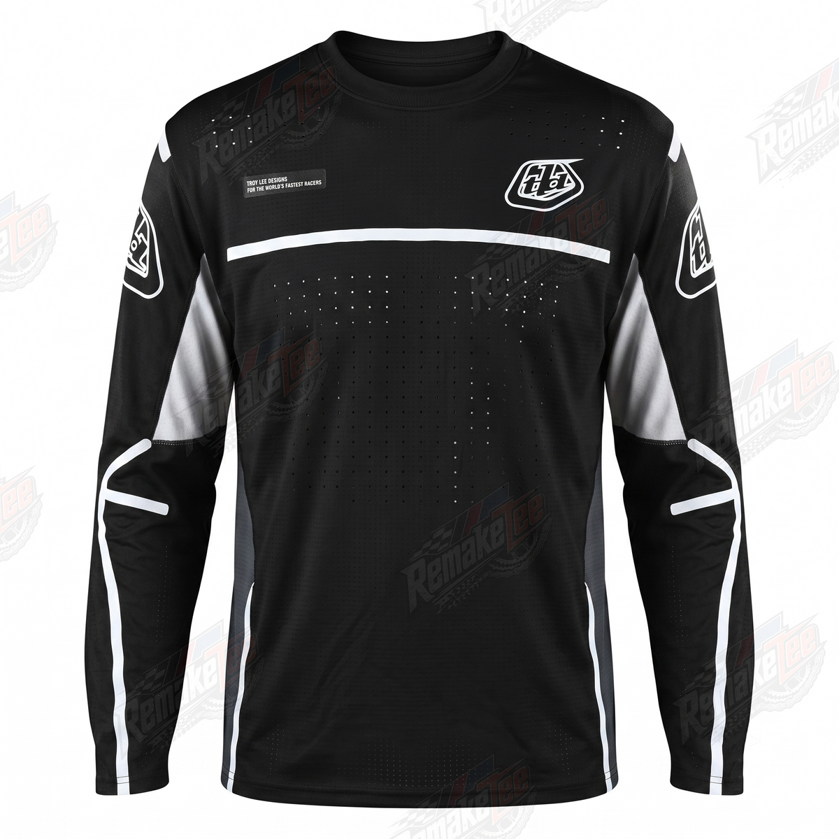 TLD Black vintage BMX racing jersey - product view