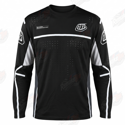 TLD Black vintage BMX racing jersey - product view