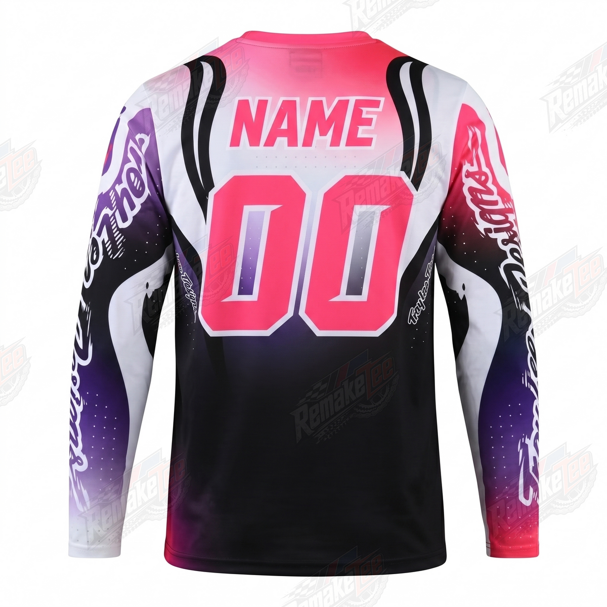 TLD Pink Purple Fade vintage VMX racing jersey - alternate product view