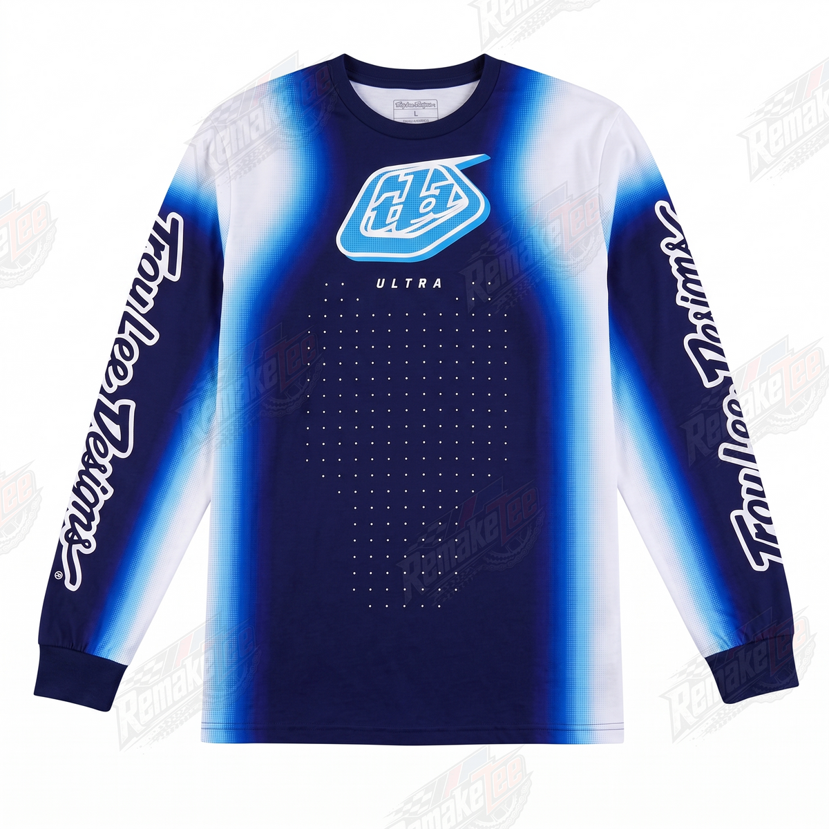 TLD SE Ultra Blue Glow vintage VMX racing jersey - product view