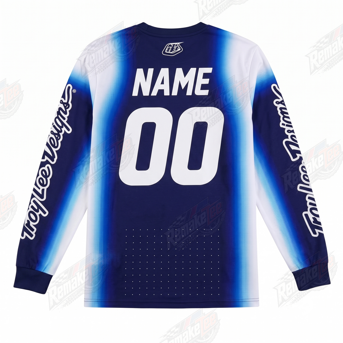 TLD SE Ultra Blue Glow vintage VMX racing jersey - alternate product view