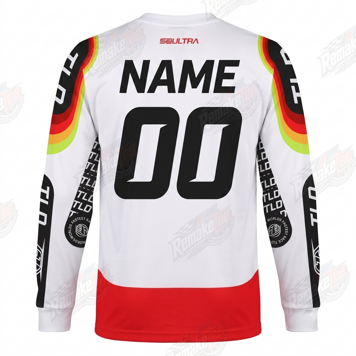 TLD SE Ultra White Red vintage VMX racing jersey - alternate product view
