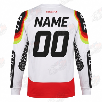 TLD SE Ultra White Red vintage VMX racing jersey - alternate product view