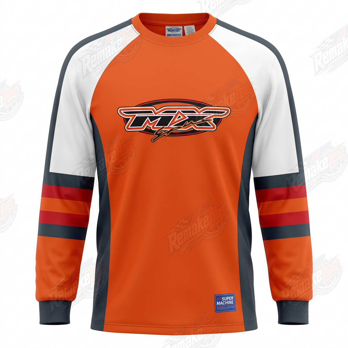 TMR Sports Orange vintage VMX racing jersey - front product view