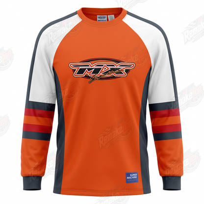 TMR Sports Orange vintage VMX racing jersey - front product view