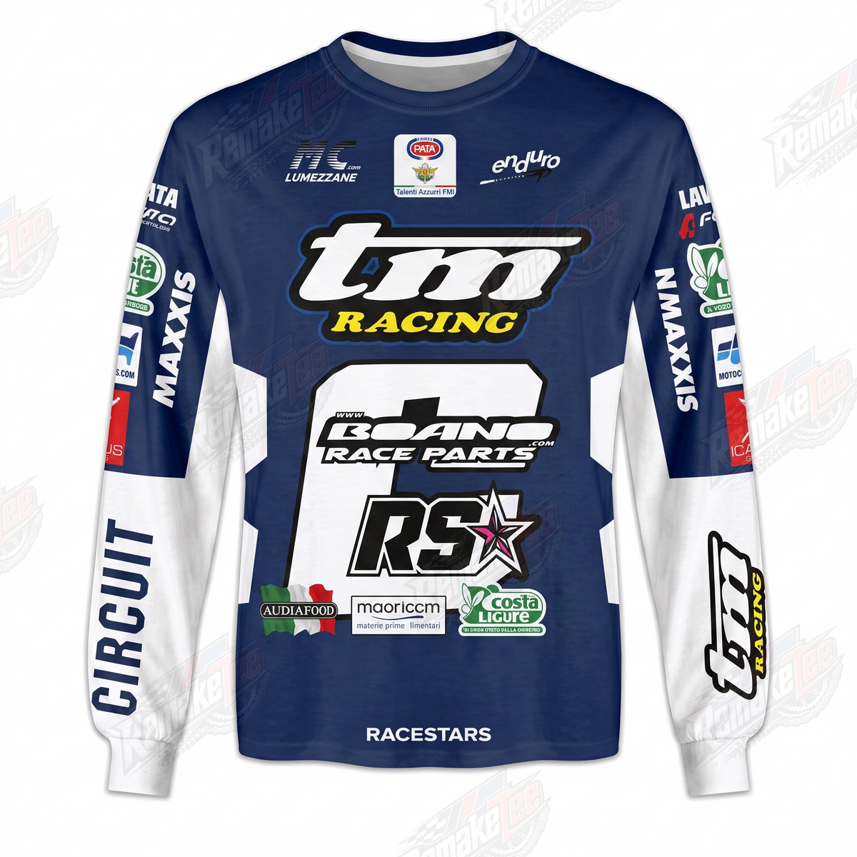 TM Racing Navy White vintage VMX racing jersey - product view