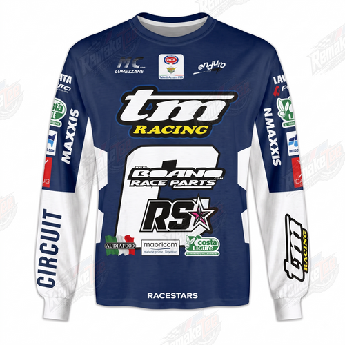 TM Racing Navy White vintage VMX racing jersey - product view