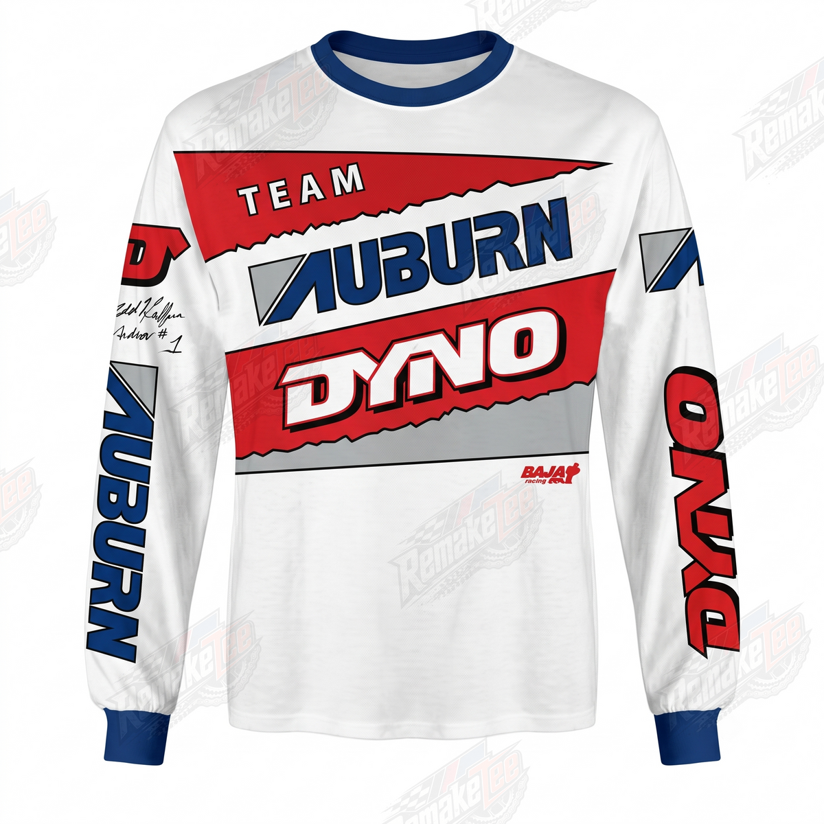 Team Auburn Dyno vintage BMX racing jersey - front product view