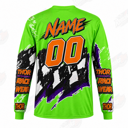 Team Green Kawasaki Thor vintage VMX racing jersey - alternate product view