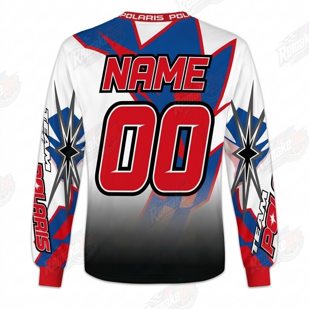 Team Polaris XCR vintage VMX racing jersey - back product view