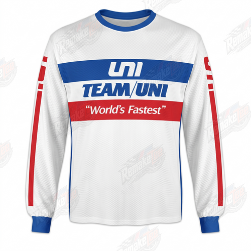 Team UNI World's Fastest vintage BMX racing jersey - product view