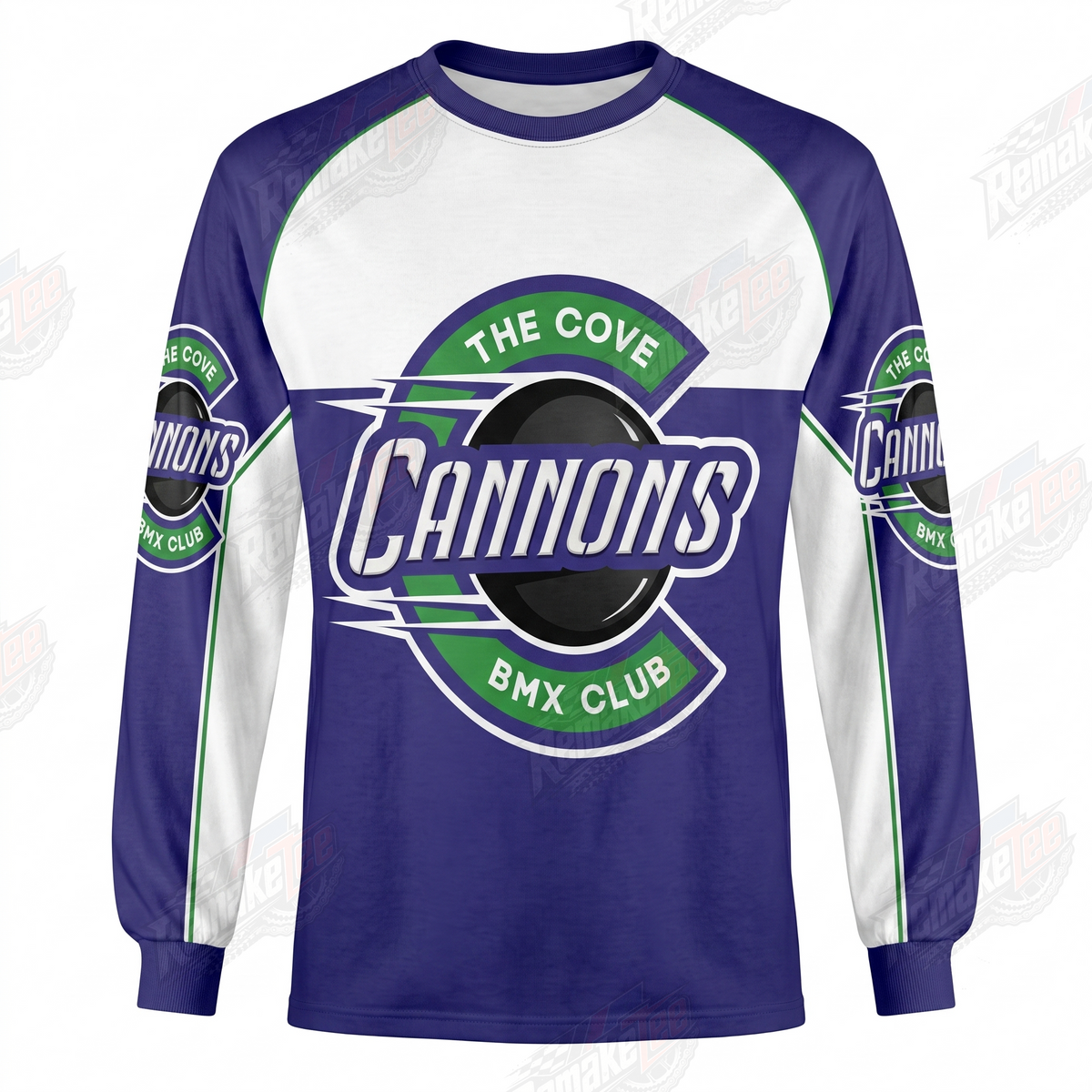 The Cove Cannons BMX Club Purple vintage racing jersey - product view
