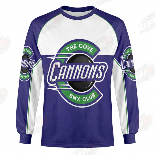 The Cove Cannons BMX Club Purple vintage racing jersey - product view