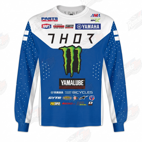Thor Monster Energy Yamaha Yamalube vintage VMX racing jersey - product view