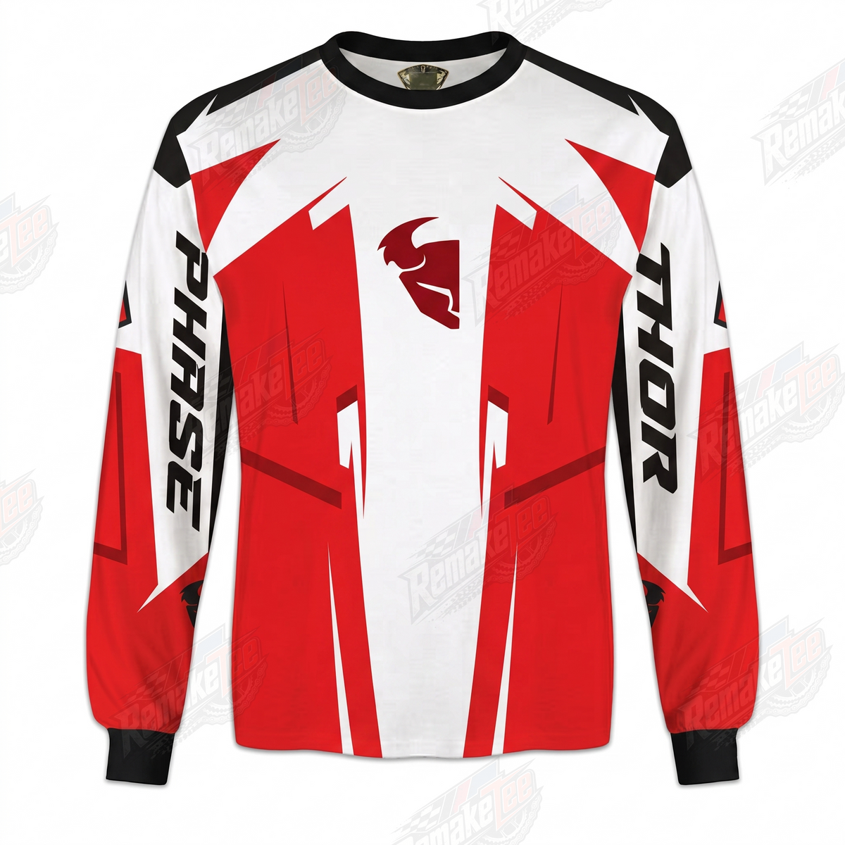 Thor Phase Red White vintage VMX racing jersey - product view